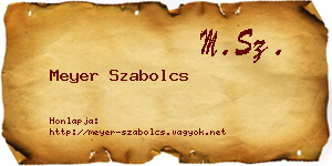 Meyer Szabolcs névjegykártya